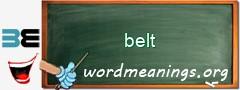 WordMeaning blackboard for belt